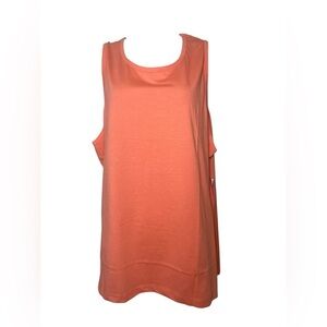Abound Coral Sleeveless Tank Top XL New | Cotton Blend Casual Tunic